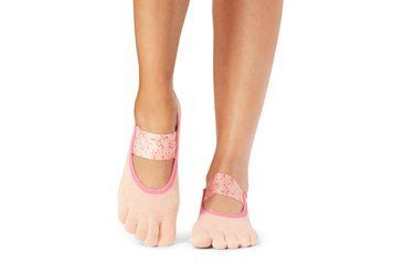 Носки для йоги ToeSox Full Toe Mia Grip Vibrant Multi Print Samp S (36-38.5) 840271404776 фото