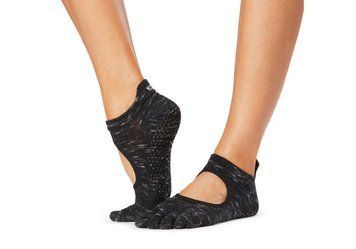 Носки для йоги ToeSox Full Toe Bellarina Grip Black Space Dye S (36-38.5) 840271407180 фото