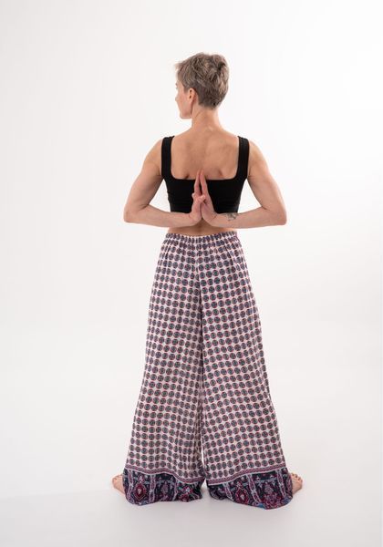 Широкі штани палаццо Totem Mandala RAO WEAR S-M зріст 165-170 см різнокольорові rw404WPTT2S фото