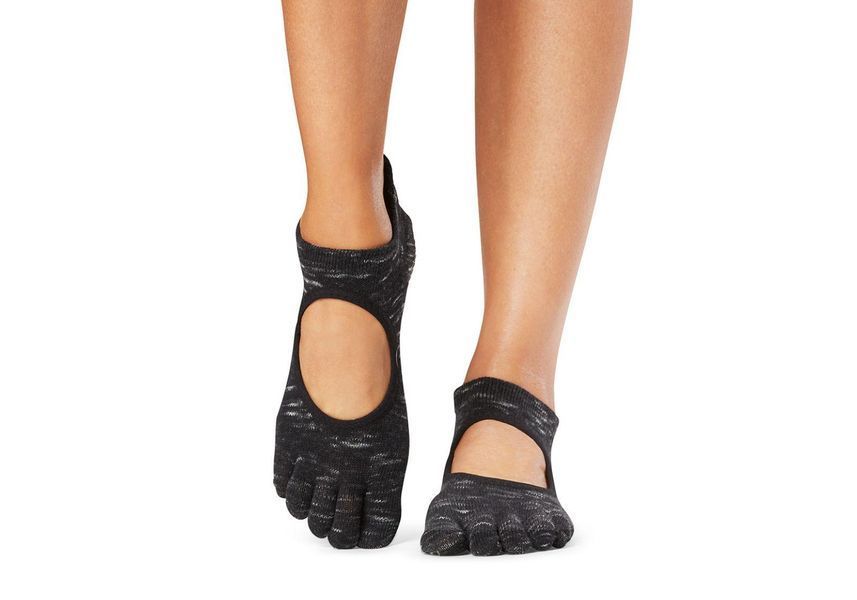 Шкарпетки для йоги ToeSox Full Toe Bellarina Grip Black Space Dye S (36-38.5) 840271407180 фото