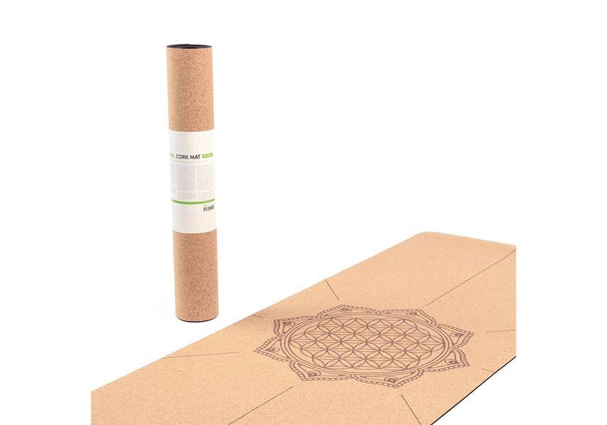 Килимок для йоги Flower of Life Bodhi корковий 185x66x0.4 см 632BDL фото