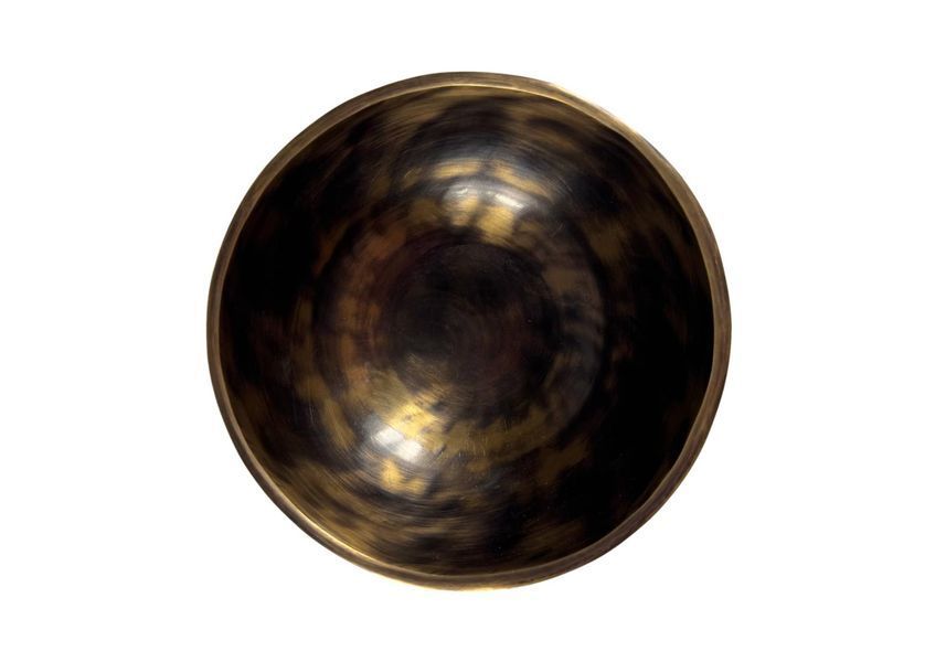 Співаюча чаша Tiger Eye з різьбленням мантри &laquo;Ом Мані Падме Хум&raquo; та символу Удачі 12&ndash;12.5 см rao400TEMGlC12125 фото