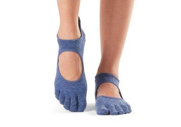 Носки для йоги ToeSox Full Toe Bellarina Grip Navy M (39-42.5) 841090151582 фото