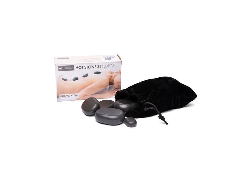 Набір базальтових каменів для стоун-терапії Hot Stone set 18 шт Bodhi в бамбуковій коробці  hs18 фото