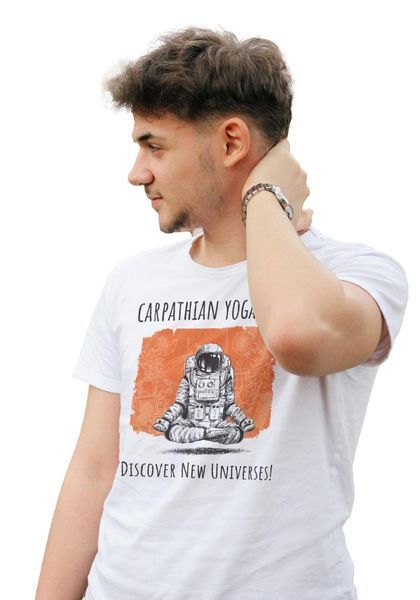 Men's T-shirt Discover New Universes CYF, size XL, white