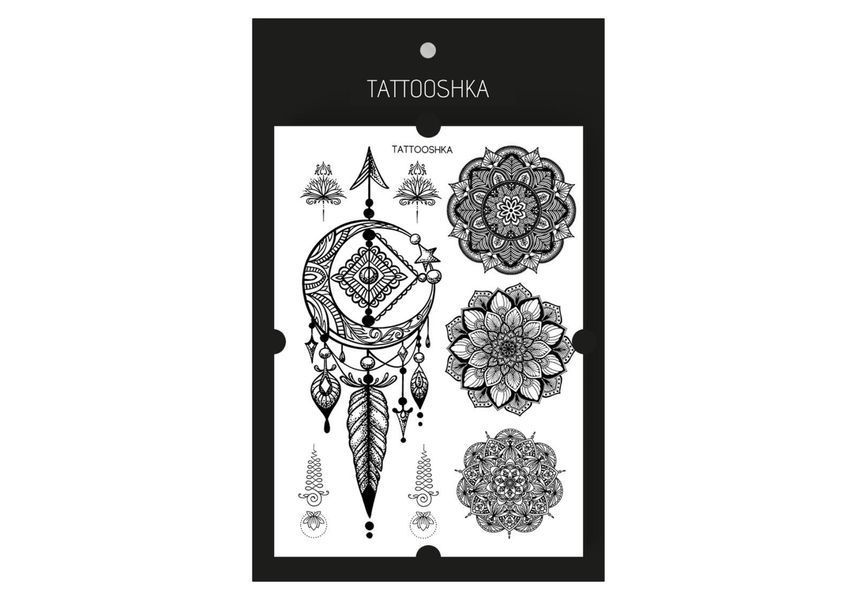 Тимчасове тату Набір з Мандалами Tattoshka 150x210 мм tt-8684 фото