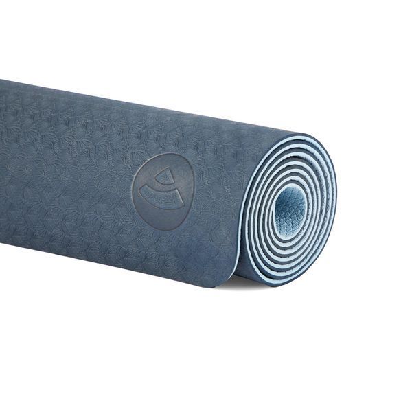 Килимок для йоги TPE Flow Bodhi 183x60x0.5 см синій/блакитний