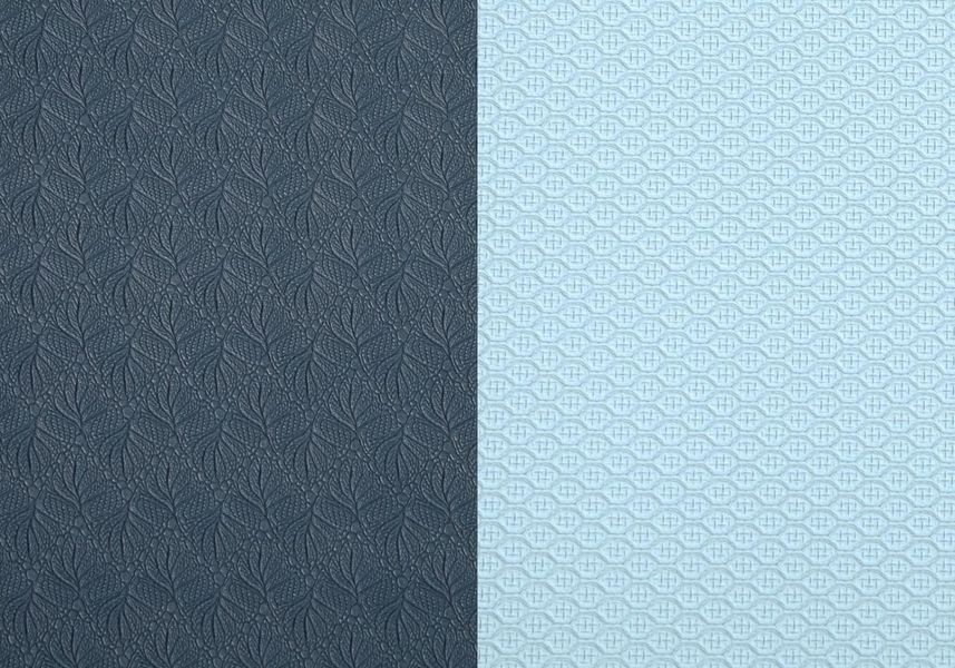 Коврик для йоги TPE Flow Bodhi 183x60x0.5 см синий/голубой 887BH фото