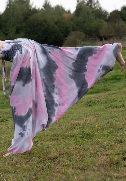 Штани-шаровари Аладіни (Афгани) з матнею Tie-dye RAO WEAR унісекс OneSize рожевий rw405ACTDpk фото