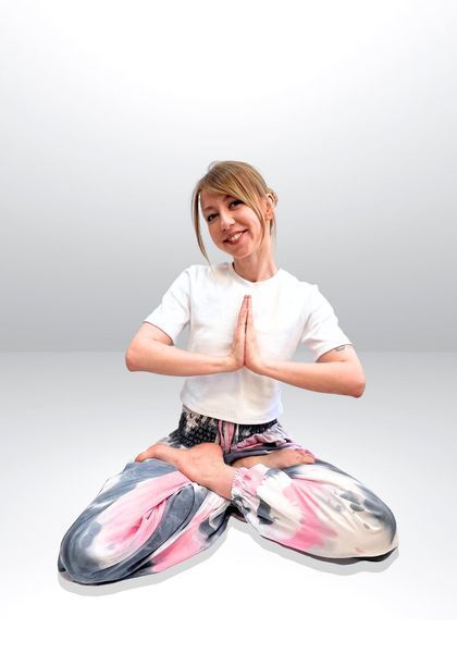 Штани-шаровари Аладіни (Афгани) з матнею Tie-dye RAO WEAR унісекс OneSize рожевий rw405ACTDpk фото