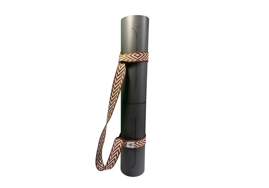 RAO Yoga Mat Strap 150&times;4 cm with Ecru Print