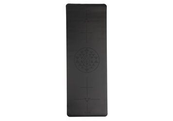 Килимок для йоги Bodhi Phoenix Yantra Alignment чорний 185х66х0.4 см 630SA фото