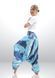 Штаны-шаровары Алладины (Афгани) с мотней Tie-dye RAO WEAR унисекс OneSize голубой rw405ACTDbu фото 3