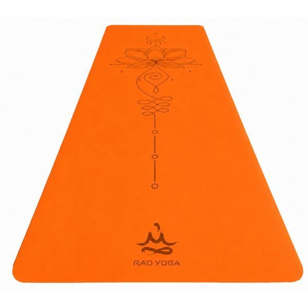 Килимок для йоги каучуковий Vimal Unalome Lotus Orange Glow RAO 185&times;68&times;0.4 см