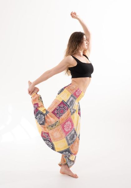 Штаны-шаровары Аладины (Афгани) с мотней Vibrant Mandala RAO WEAR унисекс OneSize разноцветный rw405ACVM фото