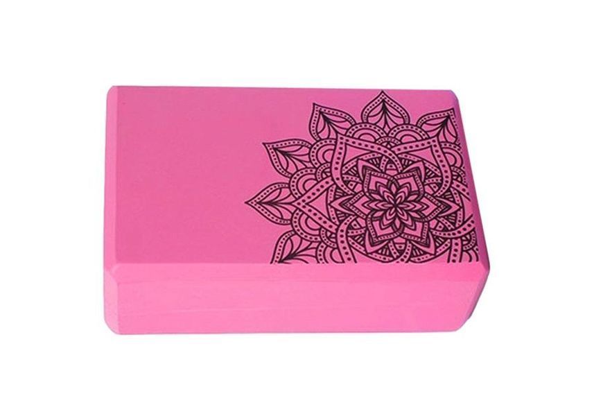 Блок (цегла) для йоги та розтяжки Mandala Amber 23x15x7.5 см рожевий ar201bmpk фото