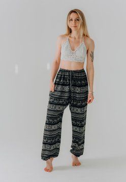 Вільні штани-шаровари Elephant Noir RAO WEAR унісекс OneSize зріст 155-165 см чорні rw403LElnr1 фото