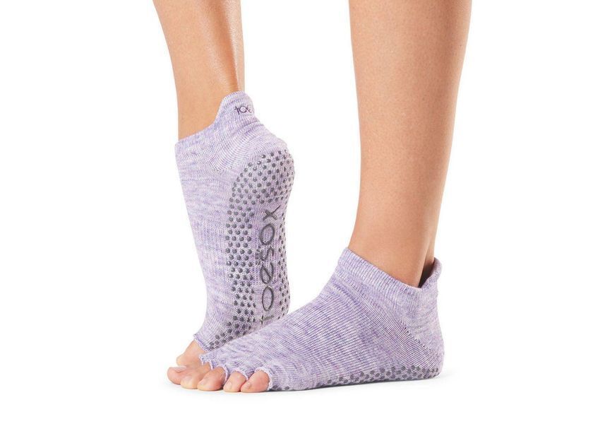 Носки для йоги ToeSox Half Toe Low Rise Grip Heather Purple S (36-38.5) 841090151773-S фото
