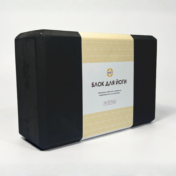 Блок для йоги Amber 23&times;15&times;7.5 см черный a201blk фото