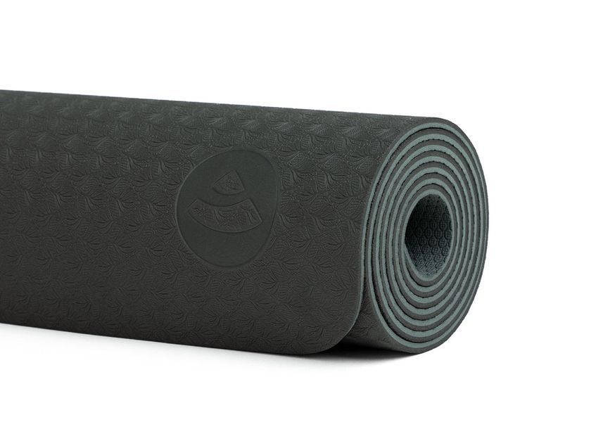 Килимок для йоги TPE Flow Bodhi 183x60x0.5 см чорний 887SW фото