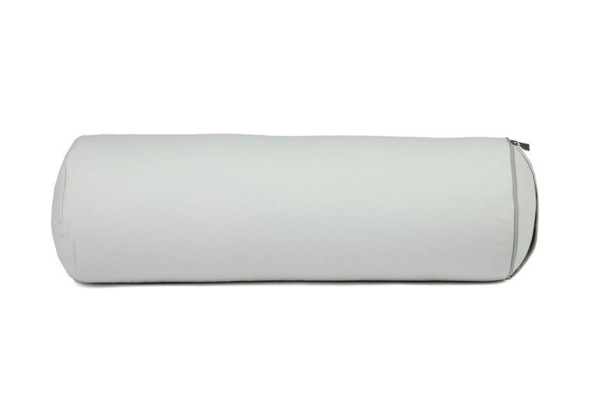 Yoga bolster Basic Ice Blue Bodhi with spelt husk light grey 67.5x22 cm