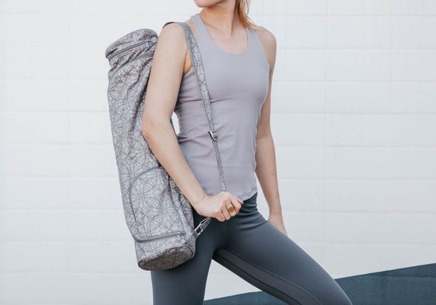 Сумка для йоги Asana Bag Cotton Maharaja Collection Bodhi 70 см тауп/срібний 542AT фото
