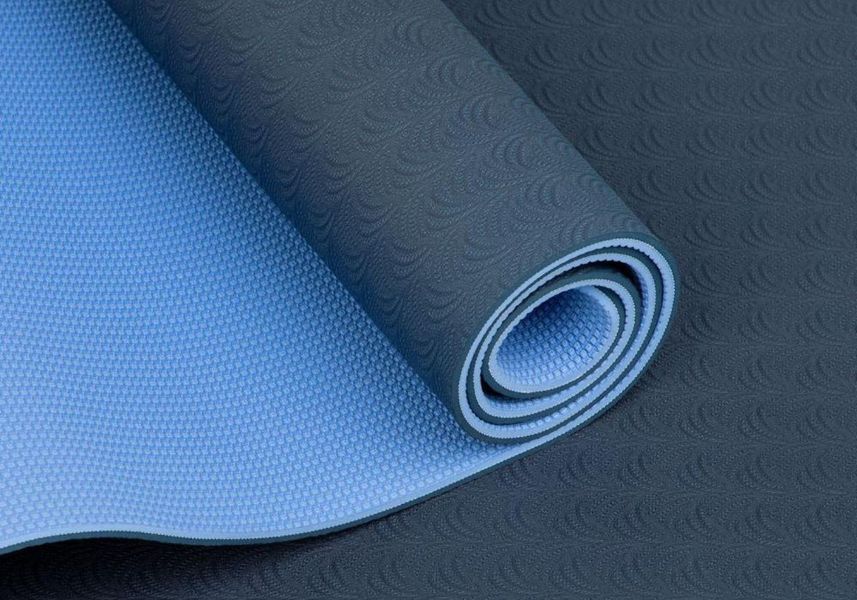 Коврик для йоги Bodhi Lotus Pro синий с голубым 183x60x0.6 см 942lpb фото
