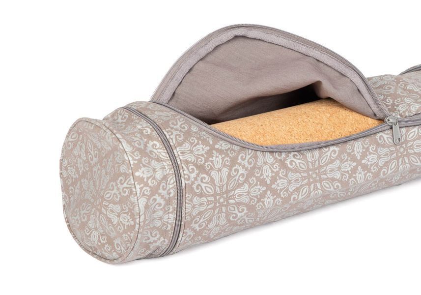 Сумка для йоги Asana Bag Cotton Maharaja Collection Bodhi 70 см тауп/срібний 542AT фото
