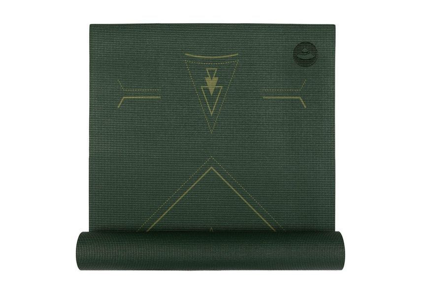 Килимок для йоги Bodhi Leela Yantralign - Янтра Forest Green 183x60x0.45 см 896bfyg фото