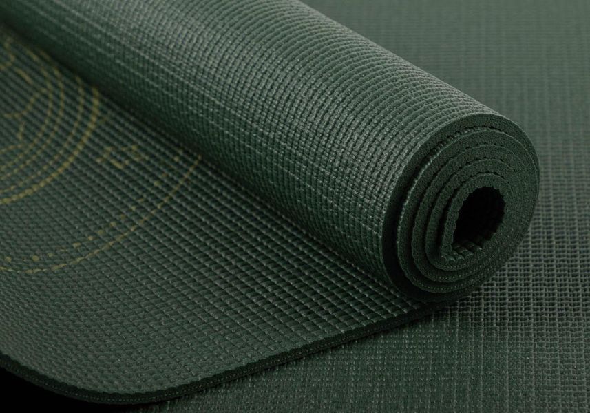 Килимок для йоги Bodhi Leela Yantralign - Янтра Forest Green 183x60x0.45 см 896bfyg фото