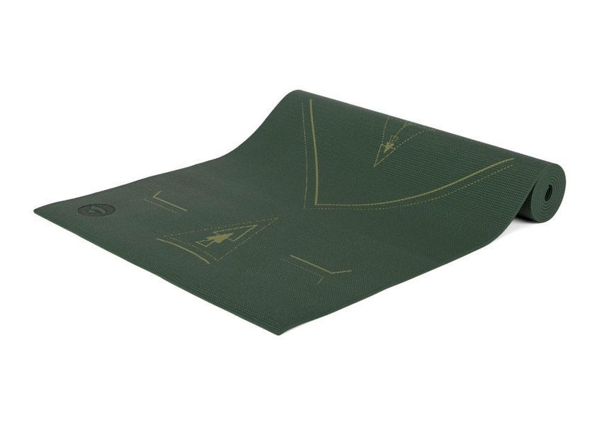 Килимок для йоги Bodhi Leela Yantralign - Янтра Forest Green 183x60x0.45 см 896bfyg фото