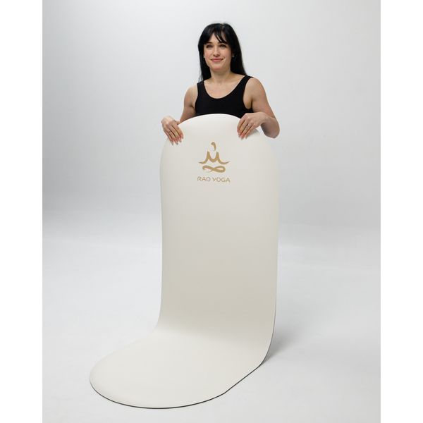 Rubber Yoga Mat Vimal Oval White RAO 183&times;68&times;0.5 cm