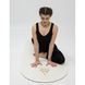 Rubber Yoga Mat Vimal Oval White RAO 183&times;68&times;0.5 cm