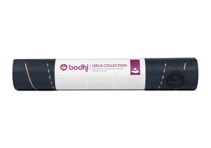 Коврик для йоги Bodhi Leela Lunalign &mdash; Фазы Луны Midnight Blue 183x60x0.45 см 896dbmo фото