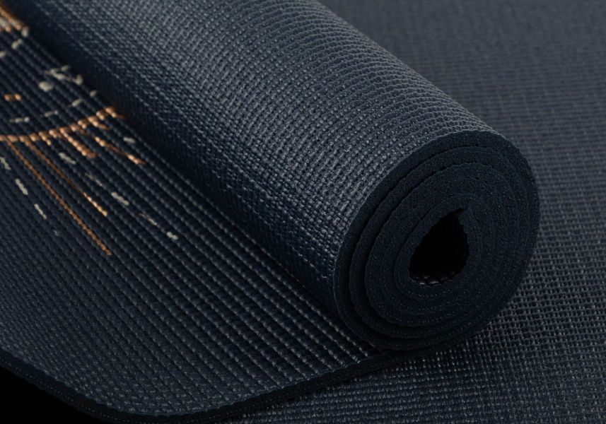 Коврик для йоги Bodhi Leela Lunalign &mdash; Фазы Луны Midnight Blue 183x60x0.45 см 896dbmo фото