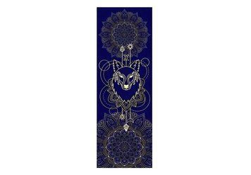 Рушник із мікрофібри Wolf Mandala Midnight Amber темно-синій 185х63 см ar500DBEbb фото