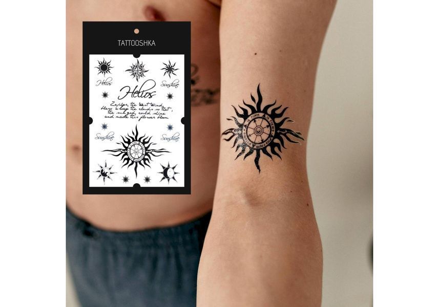 Временное переводное тату Космические узоры Tattooshka 60x105 мм tt-8635 фото