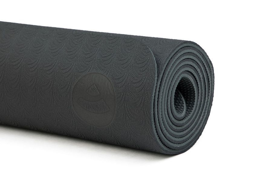 Килимок для йоги Bodhi Lotus Pro 183x60x0.6 см чорний/сріблясто-сірий 942lps фото