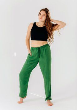 Штани вільні однотонні Base RAO WEAR унісекс OneSize зріст &mdash; 155-165 см зелений rw402Bgr1 фото