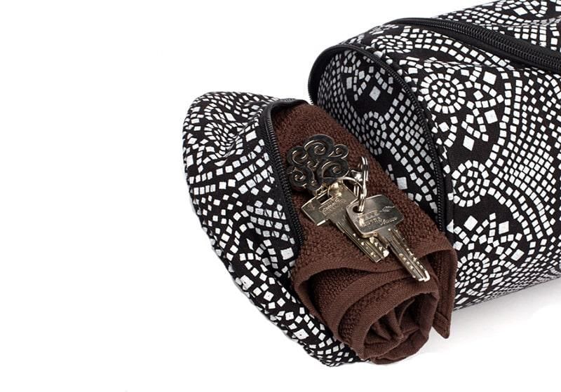 Сумка-чохол для йоги Asana Bag Cotton Maharaja Collection Bodhi 80 см чорно-білий ar500DBEblk фото