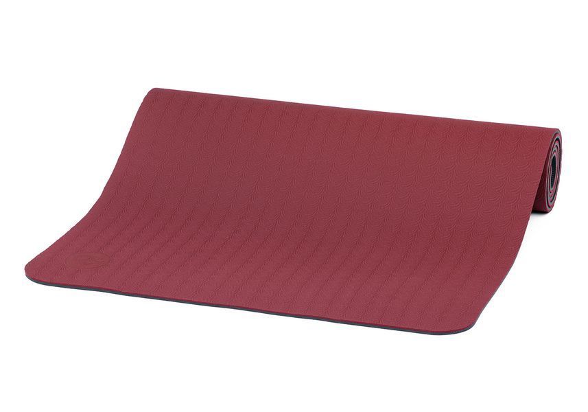 Килимок для йоги Bodhi Lotus Pro 183x60x0.6 см темно-червоний / антрацитовий 942ldr фото