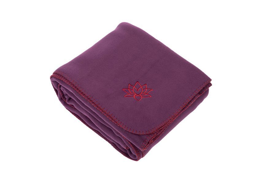 Йога-покрывало (флисовый плед) Asana Lotus Bodhi сливовый 200х140 см 991pl фото