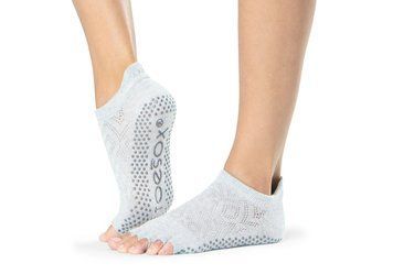 Носки для йоги ToeSox Half Toe Low Rise Grip Diamond WilLow M (39-42.5) 841090132505 фото