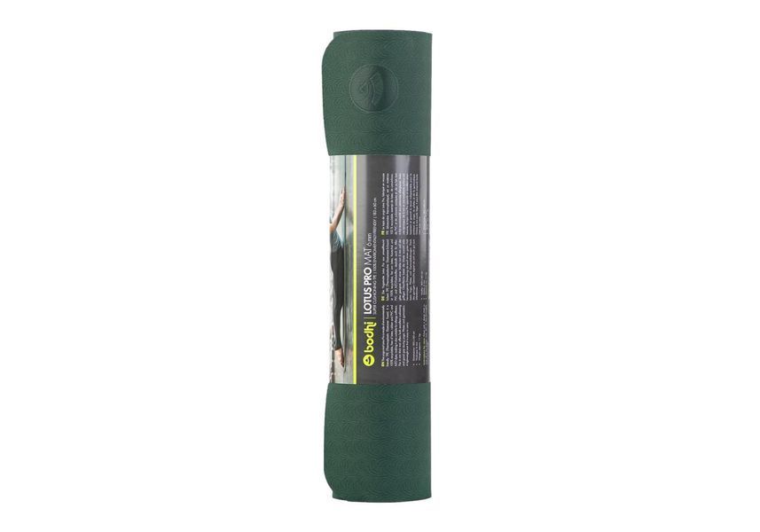 Коврик для йоги Bodhi Lotus Pro 183x60x0.6 см темно-зеленый/зеленый 942ldg фото