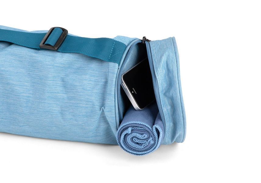 Чохол для йога-мату Asana Bodhi меланж сіро-блакитний 80 см 909HBM фото