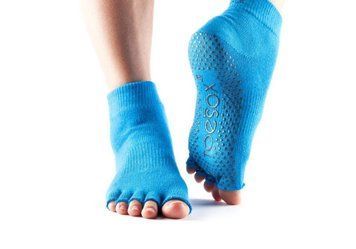 Шкарпетки для йоги та пілатесу ToeSox Half Toe Ankle Grip Skydiver M (39-42.5) 811105021353 фото