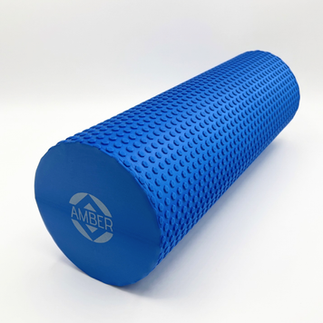 Массажный ролик для спины и МФР Foam Roller Amber Point 45&times;15 см синий