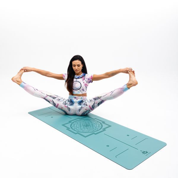 Килимок для йоги каучуковий Vimal Yantra Mint Teal RAO 185&times;68&times;0.4 см rao103VYmt4 фото