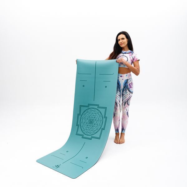 Килимок для йоги каучуковий Vimal Yantra Mint Teal RAO 185&times;68&times;0.4 см rao103VYmt4 фото