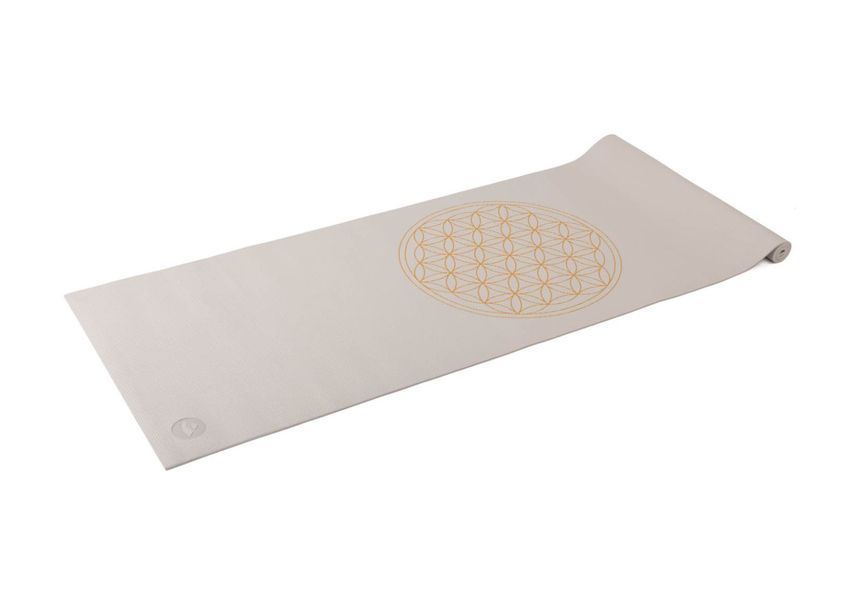 Килимок для йоги Bodhi Leela Flower of Life срібна хмара 183x60x0.45 см 896scb фото
